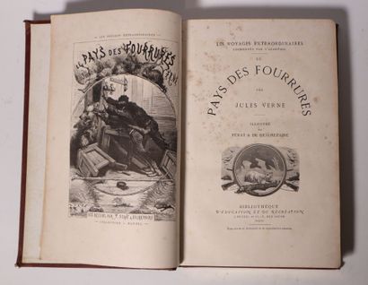 Jules Verne: lot de deux cartonnage dont...