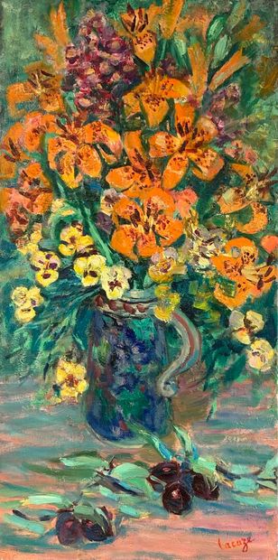 Germaine LACAZE (1908-1994)
Bouquet au vase...