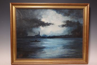 Venice, view of the Lido by night

Canvas...
