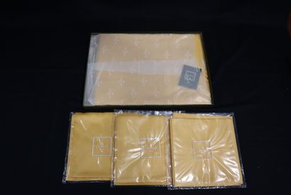 CHRISTOFLE. 
Table linen set including a...