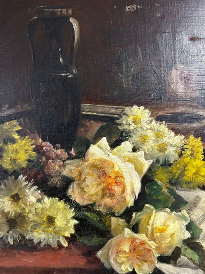 Jules GIRAUD (XIXe)
Nature morte à la mandoline.
Signée...