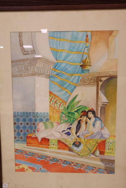 École marocaine
 du XXe siècle
Scène intérieure...