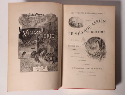 Jules Verne: lot de deux cartonnage dont...