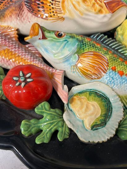 VALLAURIS. 
Barbotine dishes decorated with...