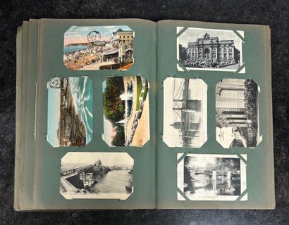 An album of 408 vintage postcards from all...
