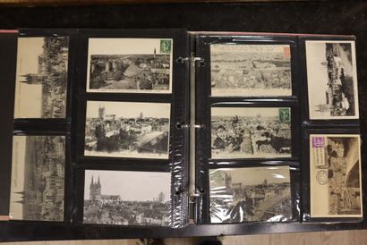 An album of 400 old postcards of Angers (various...