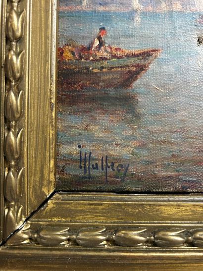 MALFROY Charles (1862-1939). 
Plage aux barques...