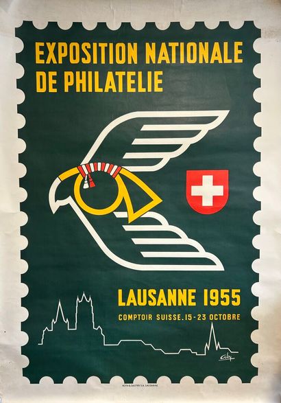 Affiche lithographique de l'exposition nationale...