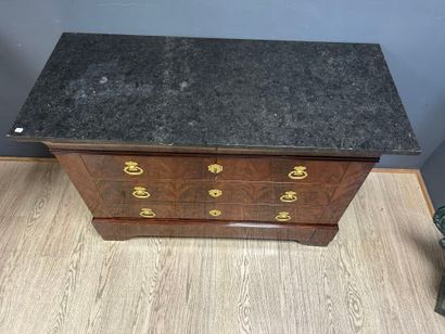 Mahogany and veneered chest of drawers with...