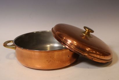 CHRISTIAN DIOR. 
Copper stewpot, marked Christian...