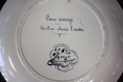CREIL AND MONTEREAU. Series of 5 earthenware...