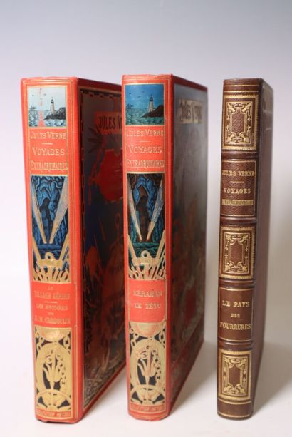 Jules Verne: lot de deux cartonnage dont...