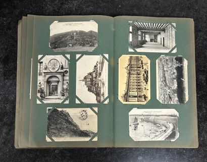 An album of 408 vintage postcards from all...