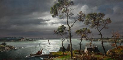 Yvon DIEULAFE (1903-1990)
Le golfe de Vannes...