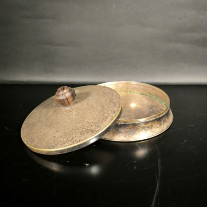 CHRISTOFLE pour LEFEVRE - UTILE. Boîte ronde...
