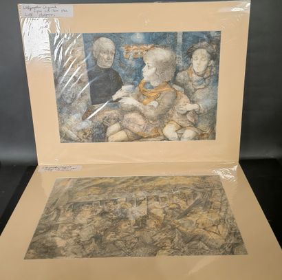 Lucien-Philippe MORETTI (1922-2000). 3 lithographies...