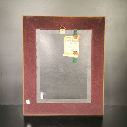 Atelier FAURÉ - LIMOGES. Grande plaque à...