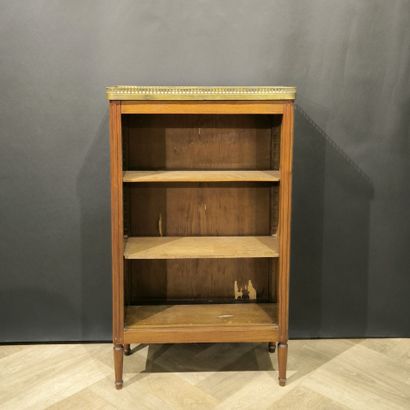 Petite bibliothèque en acajou et placage...