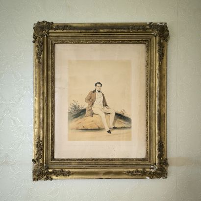 Louis PELLEGRIN. Ensemble de 3 gouaches :
-...