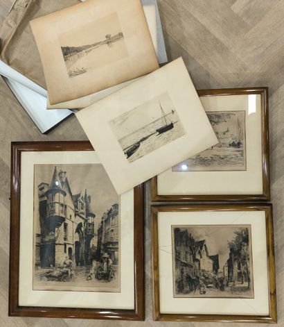 Ensemble de gravures - dimensions diverses
-...