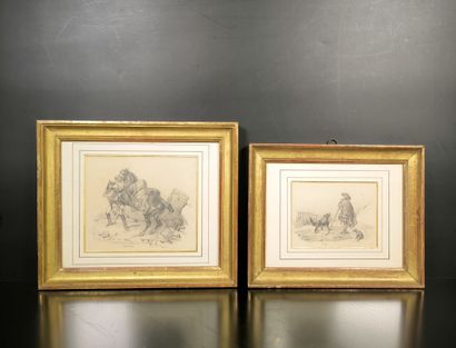 GOUBERT (?). Ensemble de deux oeuvres :
-...