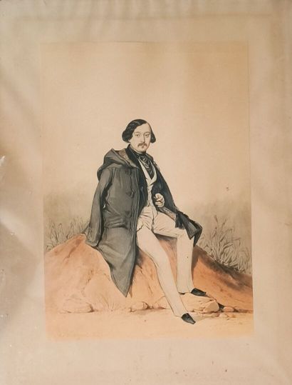 Louis PELLEGRIN. Ensemble de 3 gouaches :
-...