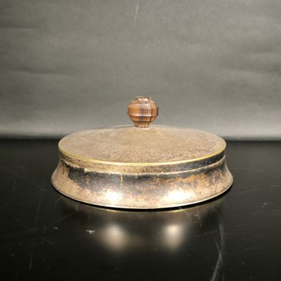 CHRISTOFLE pour LEFEVRE - UTILE. Boîte ronde...