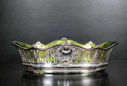 GALLIA CHRISTOFLE. Jardinière en métal argenté...