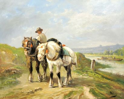 Raoul MARTINEZ (1876-1973)
Deux chevaux de...