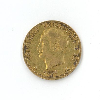 1 monnaie or : 20 Lires Napoleone Imperatore...