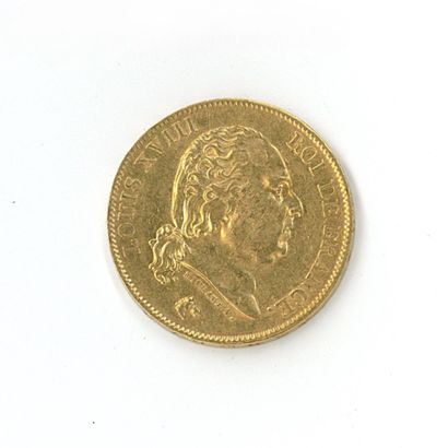 1 gold coin: 40 FF Louis XVIII 1818 W