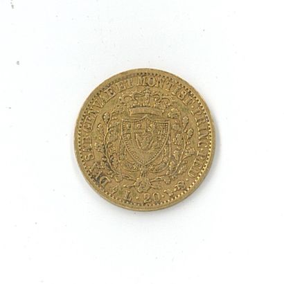 1 monnaie or : 20 Lires Charles Félix 1828...