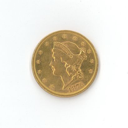 1 monnaie or : 20 dollars US 1876 S