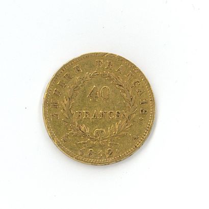 1 gold coin : 40 FF Napoléon Empereur 1812...