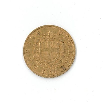 1 monnaie or : 10 Lires Victor Emmanuel II...