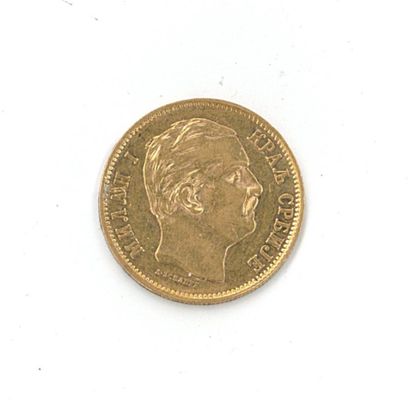 1 monnaie or : 10 Dinars Serbie Milan Ier...