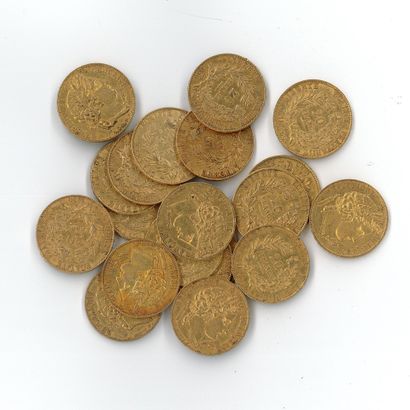 20 gold coins : 20 FF Cérès 1850 A
