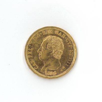 1 monnaie or : 80 Lires Charles Félix Sardaigne...