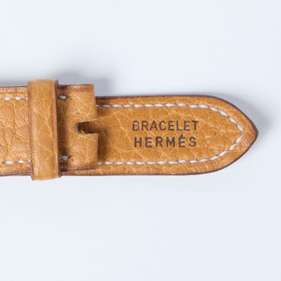HERMES. 4 leather watchbands red 11 cm/ black...