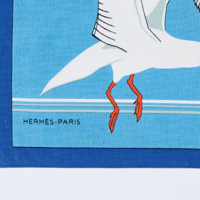 HERMES. Set of 2 printed cotton placemats...