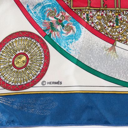 HERMES. Small silk square Gavroche 43 cm...