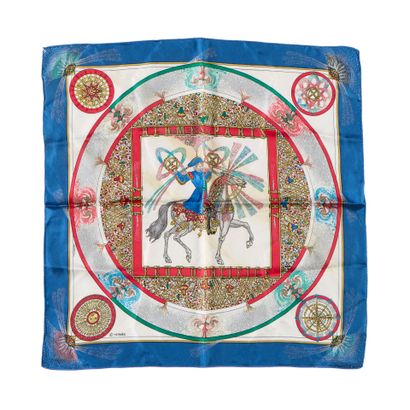 HERMES. Small silk square Gavroche 43 cm...