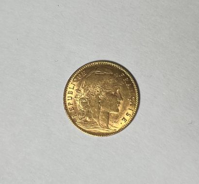 1 gold coin: 10 FF cock 1910