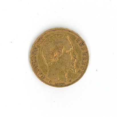 1 gold coin: 20 FF Napoléon III bare head...