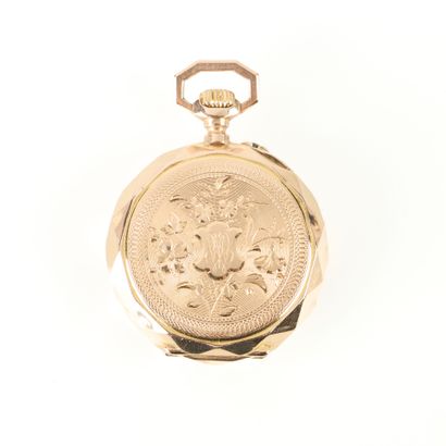 Guilloché, engraved and faceted gold collar...