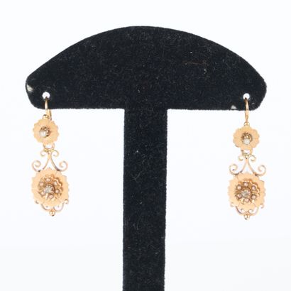 Pendant brooch and pair of sleeper earrings...