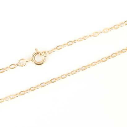 Gold oval chain. 52 cm. 4,64 g