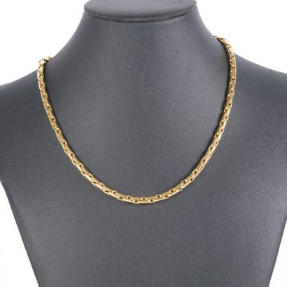 Gold necklace (750‰) fancy mesh. Length 44...