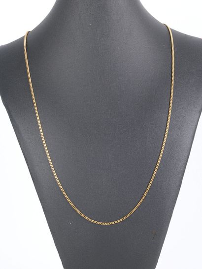 Gold curb chain. 65 cm. 9.24 g. 18 K
