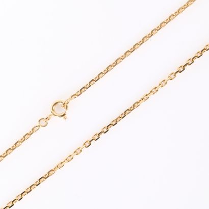 Gold chain (750‰) forçat link. Length: 45...